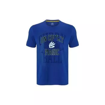 Under Armour Футболка с коротким рукавом и круглым вырезом, с принтом в виде букв, мужская, цвет синий 1374842-486 XXL