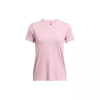 Under Armour Футболка с коротким рукавом и логотипом Tech Twist, женская, светло-розовая, с круглым вырезом 1384244-697 L