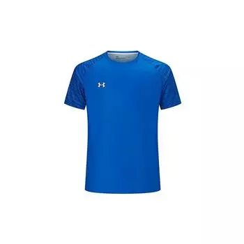 Under Armour Футболка с коротким рукавом и принтом Dopamine, минималистичный логотип для спорта, фитнеса, бега, велоспорта, с круглым вырезом, унисекс, синяя 24500509-401 M