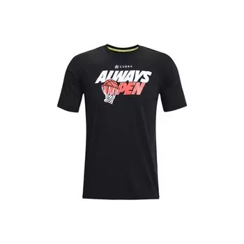 Under Armour Футболка с круглым вырезом Curry Always Open Printed Pullover, мужская, черная 1366616-001 XL