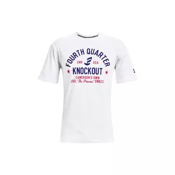 Under Armour Футболка с круглым вырезом Embiid 4th Quarter Letter Pattern для мужчин, белая 1366534-100 XXL