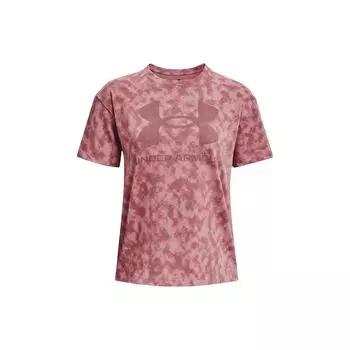 Under Armour Футболка с круглым вырезом и коротким рукавом, повседневная, с логотипом, женские топы, цвет Essence-Pink 1376742-697 S