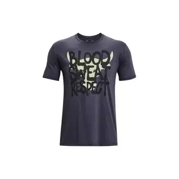 Under Armour Футболка с круглым вырезом и коротким рукавом с принтом в виде быка, мужская, темно-синяя 1373745-558 M