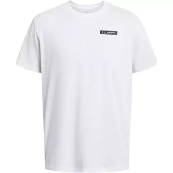 Under Armour Футболка с круглым вырезом и логотипом, мужская, белая 1382831-100 XL