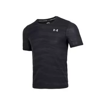 Under Armour Футболка с круглым вырезом и логотипом, мужские топы, черный цвет 1373726-001 M
