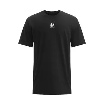 Under Armour Футболка с круглым вырезом и влагоотводящим принтом Curry Series Logo, мужская, черная 1387107-001 S