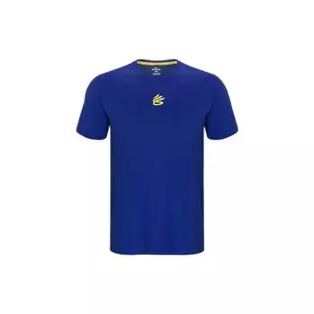 Under Armour Футболка с круглым вырезом и логотипом Curry Series, мужские топы, синяя 1377545-400 XL