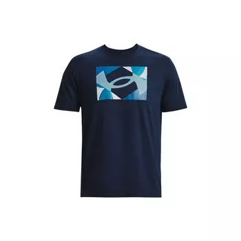 Under Armour Футболка с круглым вырезом и коротким рукавом с логотипом, мужские топы Academy-Blue 1370528-409 XL