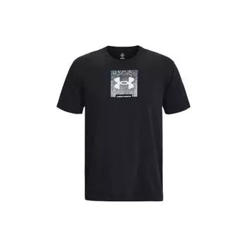 Футболка с коротким рукавом и круглым вырезом с принтом логотипа Under Armour, мужские топы, черная 1379110-001 S