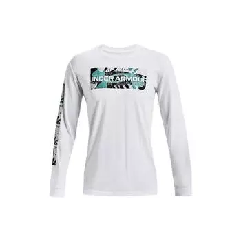 Under Armour Футболка с круглым вырезом и принтом, мужская, белая 1370531-100 XXL