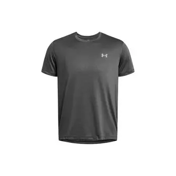 Under Armour Футболка с круглым вырезом и принтом логотипа, мужская, дышащая, с коротким рукавом, серая 1382582-025 L
