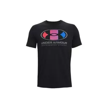 Under Armour Футболка с круглым вырезом и логотипом в американском стиле, мужские футболки, черная 1361676-001 M
