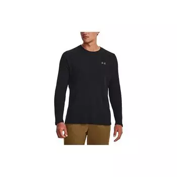 Under Armour Футболка с круглым вырезом и вафельным узором, облегающая, для занятий спортом на открытом воздухе, с длинным рукавом, мужская, черная 1373179-002 3XL
