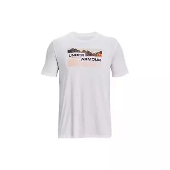 Under Armour Футболка с круглым вырезом и буквенным принтом, спортивная, с коротким рукавом, мужская, белая 1377560-100 XL