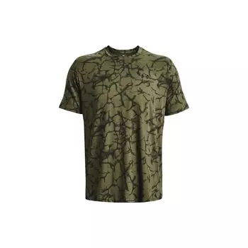 Under Armour Футболка с круглым вырезом и принтом логотипа UA RUSH, мужская, зеленая 1376792-390 S