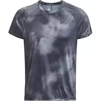 Under Armour Футболка с круглым вырезом и коротким рукавом Iso-Chill Tie-Dye Print, мужские топы, серая 1377882-044 XL