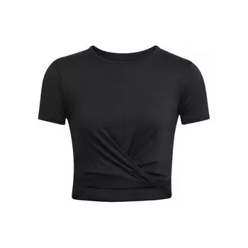 Under Armour Футболка с круглым вырезом и коротким рукавом, женская, черная, 1383647-001 XS