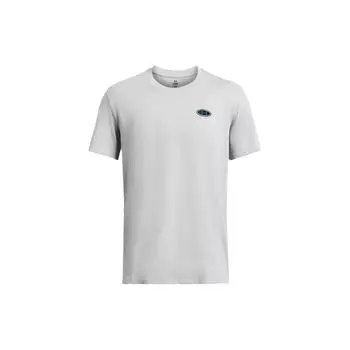 Under Armour Футболка с круглым вырезом и логотипом, мягкая, удобная, с коротким рукавом, мужская, современная, серая 1382902-011 L