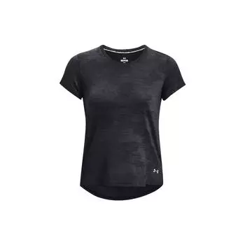 Under Armour Футболка с круглым вырезом и коротким рукавом, повседневная, с логотипом, черная, 1379356-001 S