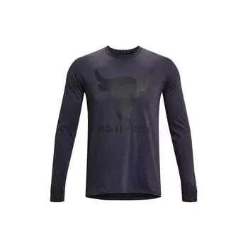 Under Armour Футболка с круглым вырезом и принтом букв, футболка с длинным рукавом в стиле ретро, мужские топы, темно-фиолетовый цвет 1374847-558 XXL