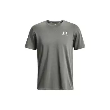Under Armour Футболка с круглым вырезом и коротким рукавом, мужская, серо-зеленая, 1373997-182 XXL