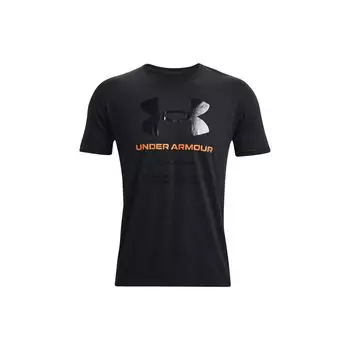 Under Armour Футболка с круглым вырезом и надписью Ua Big Logo, мужские футболки, цвет черный 1370729-001
