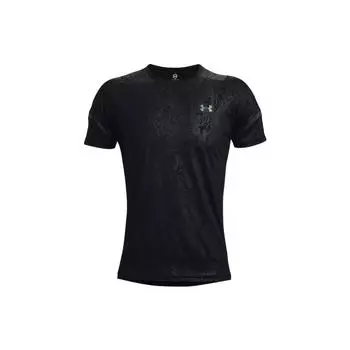 Футболка Under Armour Rush 2.0 Solid Logo Crew Neck с круглым вырезом, мужская, черная 1370318-001 L