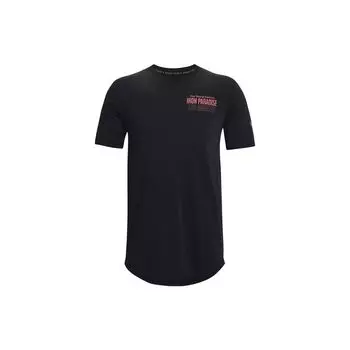Under Armour Футболка с круглым вырезом и буквенным принтом, спортивная, ретро, мужская, черная, 1374845-001 XL