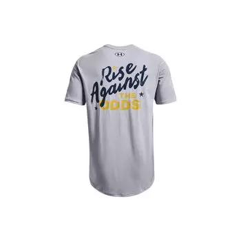 Under Armour Футболка с круглым вырезом и коротким рукавом с надписью «Graffiti Letter», мужская, средне-серая, 1371220-011 XXL