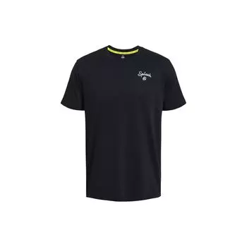 Under Armour Футболка с круглым вырезом и коротким рукавом с вышитым принтом, мужская, черная 1383379-001 L