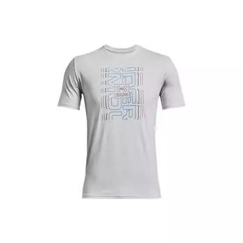 Under Armour Футболка с круглым вырезом и коротким рукавом, мужская, серая, 1362995-014 L