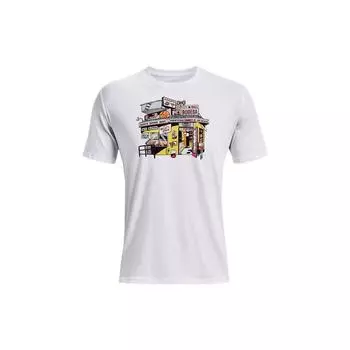 Under Armour Футболка с круглым вырезом и принтом Cartoon Store, повседневная, мужская, белая 1370235-100 L