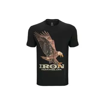 Under Armour Футболка с круглым вырезом Project Rock Animal Print, мужские топы, черная 1383224-001 M