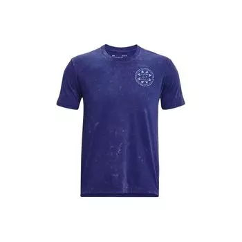 Under Armour Футболка с круглым вырезом Run Anywhere с буквенным принтом, мужские топы, синяя 1374228-456 M