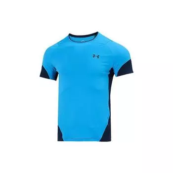 Under Armour Футболка с круглым вырезом Rush Color Block, мужская, синяя 1356796-436 XXL