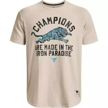 Under Armour Футболка с круглым вырезом с принтом, мужская, бежевая 1376897-804 L