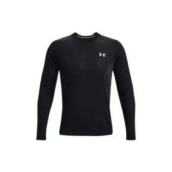 Under Armour Футболка с логотипом, однотонная, мужская, черная 1370322-001 M
