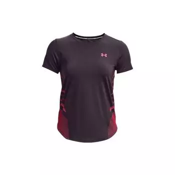 Under Armour Футболка с логотипом, спортивная, простая, универсальная, с круглым вырезом и коротким рукавом, женская, фиолетовая 1376818-541 S