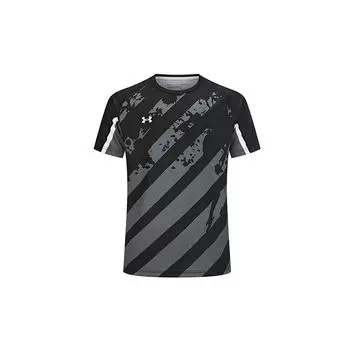 Under Armour Футболка с простым принтом логотипа для ежедневного бега, фитнеса, велоспорта, спортивных тренировок, дышащая, трикотажная, с круглым вырезом и коротким рукавом 24500504-001 S