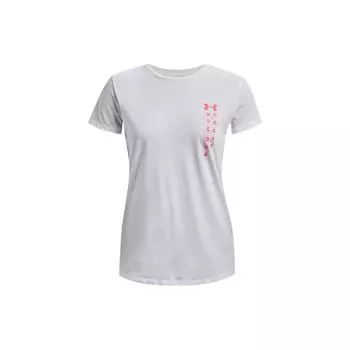 Under Armour Футболка спортивная повседневная с логотипом Solid Logo Training, женская, белая 1370760-100 M