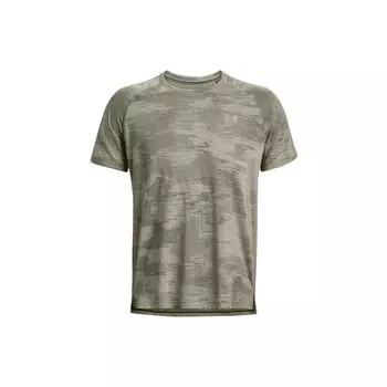 Under Armour Футболка Streaker Camouflage Running Print с коротким рукавом и регланами, мужская, цвет зеленый 1380775-504 M
