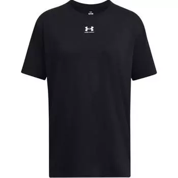 Under Armour Футболка свободного кроя Campus Training с круглым вырезом и коротким рукавом, женская, черная 1387194-001 L