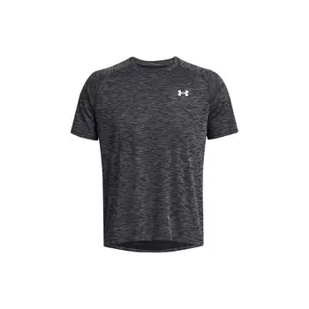 Under Armour Футболка свободного кроя с круглым вырезом и коротким рукавом с логотипом, цвет черный, для мужчин 1382796-001 XL