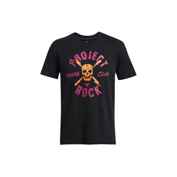 Under Armour Футболка свободного покроя с коротким рукавом и принтом в виде черепа и букв, цвет черный 1383296-001 XL