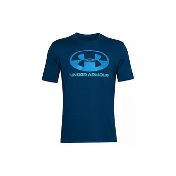 Under Armour Футболка свободного покроя с круглым вырезом и логотипом для тренировок, мужская, цвет синий 1357155-581 XL