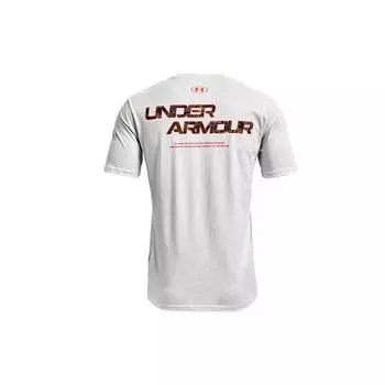 Under Armour Футболка Ua Abc Fill Wordmark Logo Print Loose Fit V-образный вырез с коротким рукавом Мужские футболки Halo-Gray 1366456-014 XL