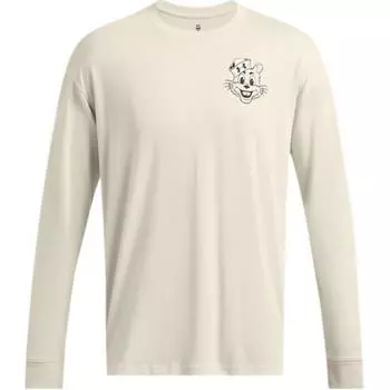 Under Armour Футболка X Grounds с круглым вырезом, приятная для кожи, с длинным рукавом, мужская, топы Pinnacle-White 1386796-110 XL