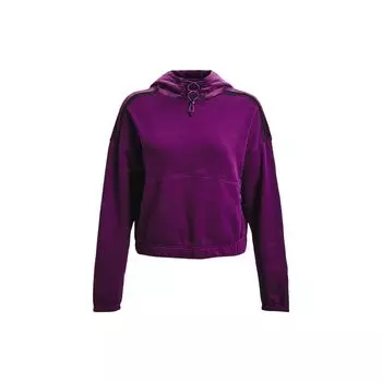 Under Armour FW22 Color Block укороченная толстовка с капюшоном с длинным рукавом женские топы фиолетовый 1373975-514 M