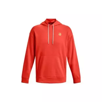 Under Armour FW22 мультяшный узор печатный пуловер с капюшоном мужские толстовки красные 1374314-860 M