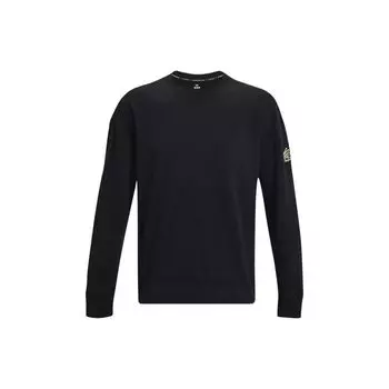 Under Armour FW22 однотонный свитшот с круглым вырезом и длинными рукавами, мужские топы, черный 1374300-001 S
